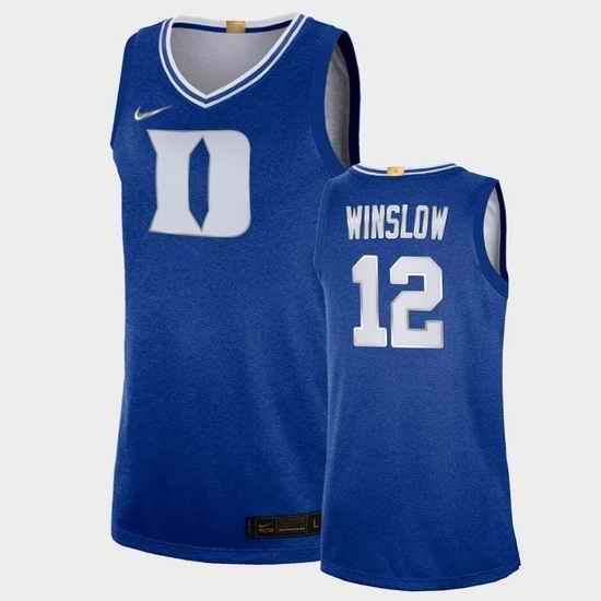 Men Duke Blue Devils Justise Winslow 100Th Anniversary Royal Rivalry Limited Jersey
